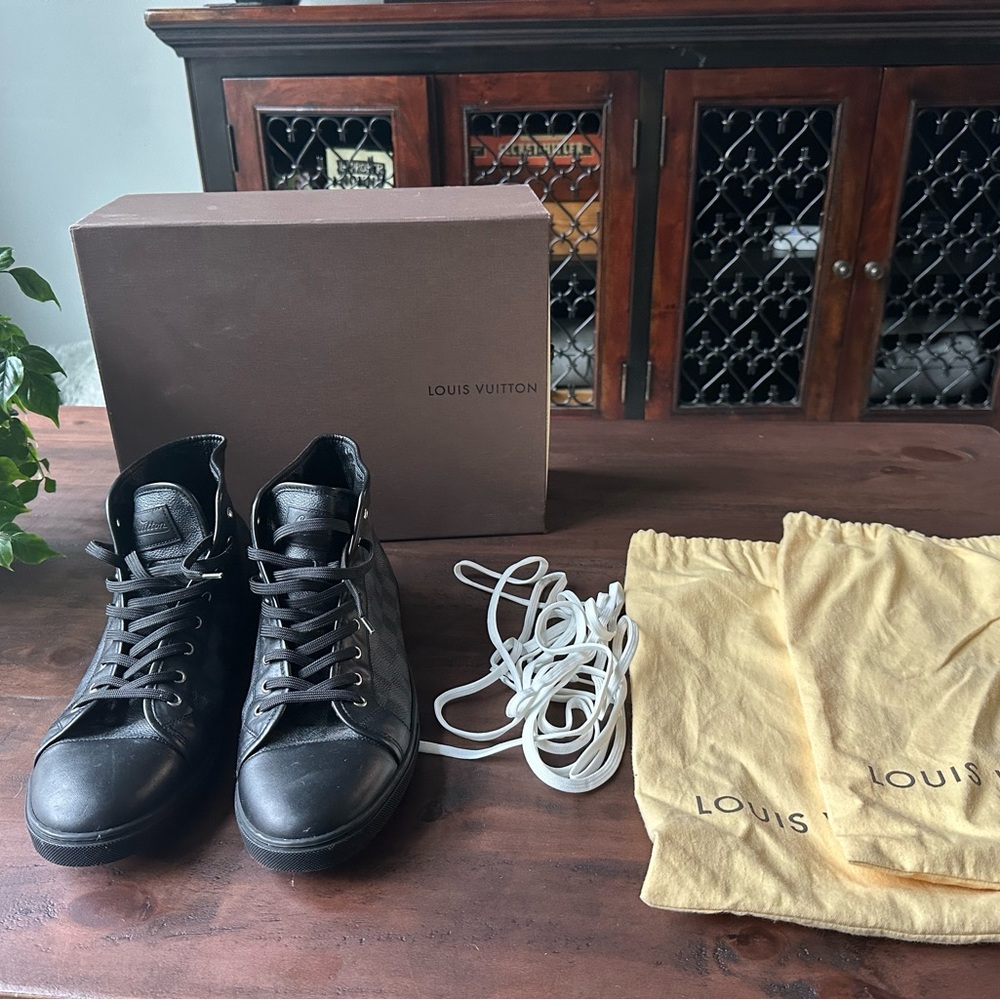 Louis Vuitton Men's Black High-Top Sneakers
